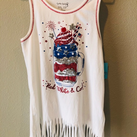 Cynthia Rowley Other - Cynthia Rowley sparkle fringed Tank Top